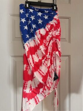 NWT USA American Flag skirt/ top
